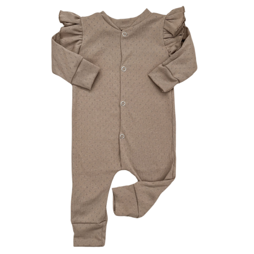 huppel kindermode boxpakje pointelle beige bruin