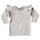 ruffle shirt rib zand beige meisjes babyvibe
