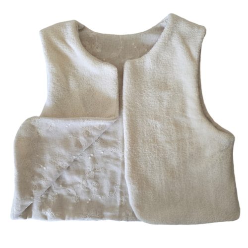 beige teddy gilet