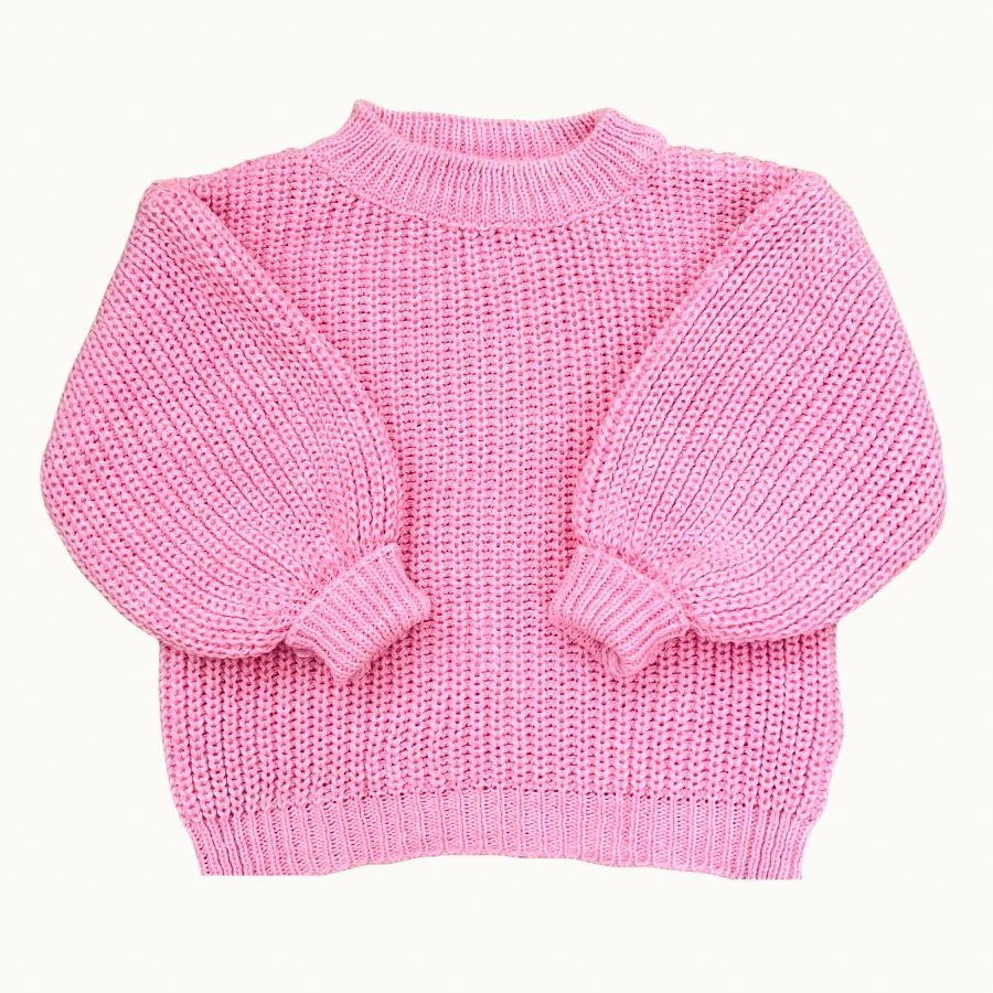 gebreide sweater candy pink