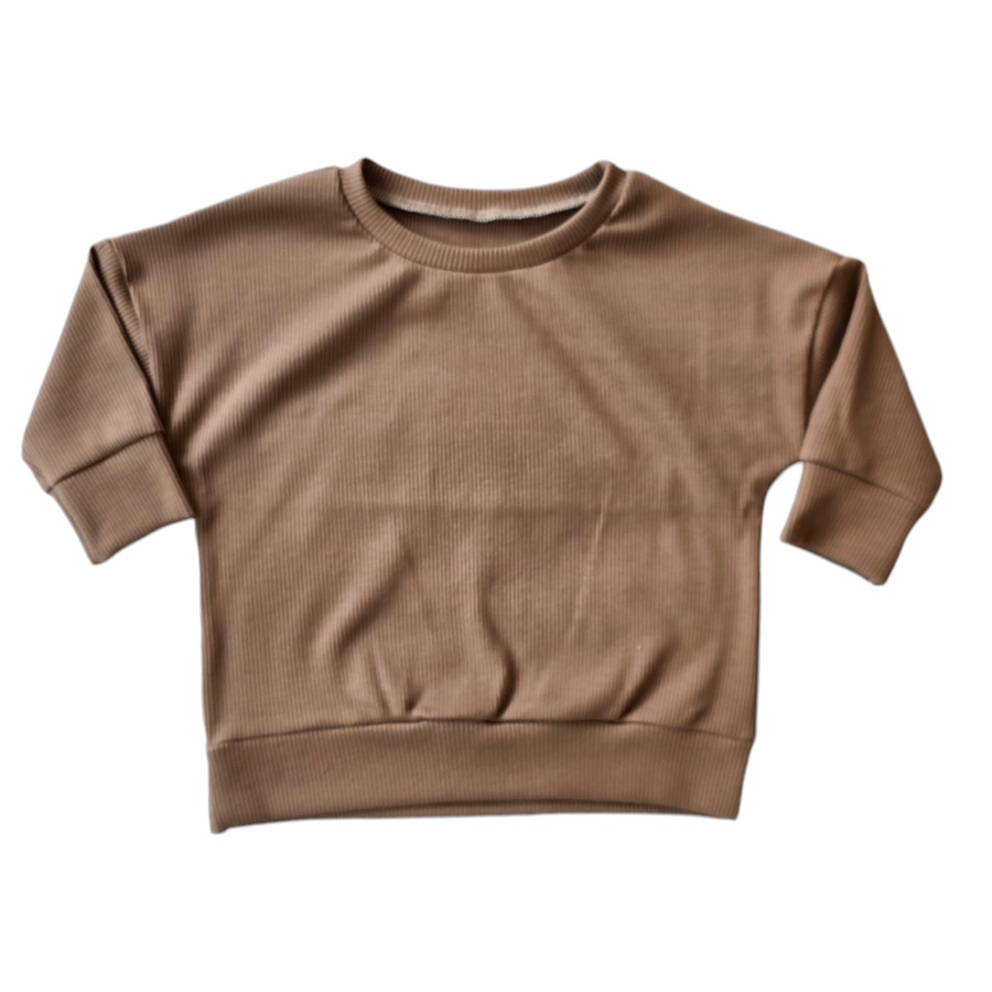 oversized sweater rib cacao