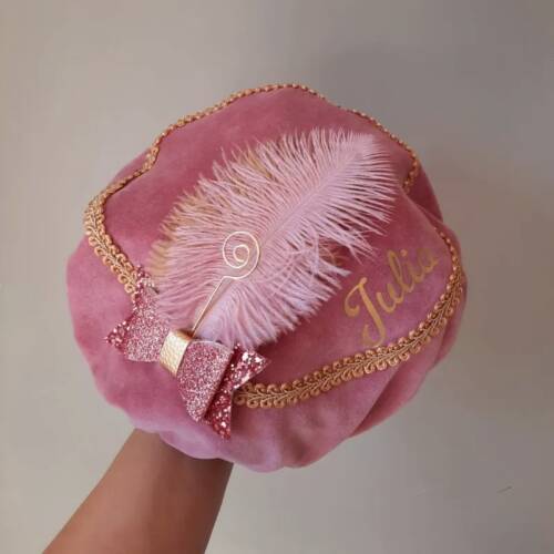 pietenmuts luxe roze met naam 1
