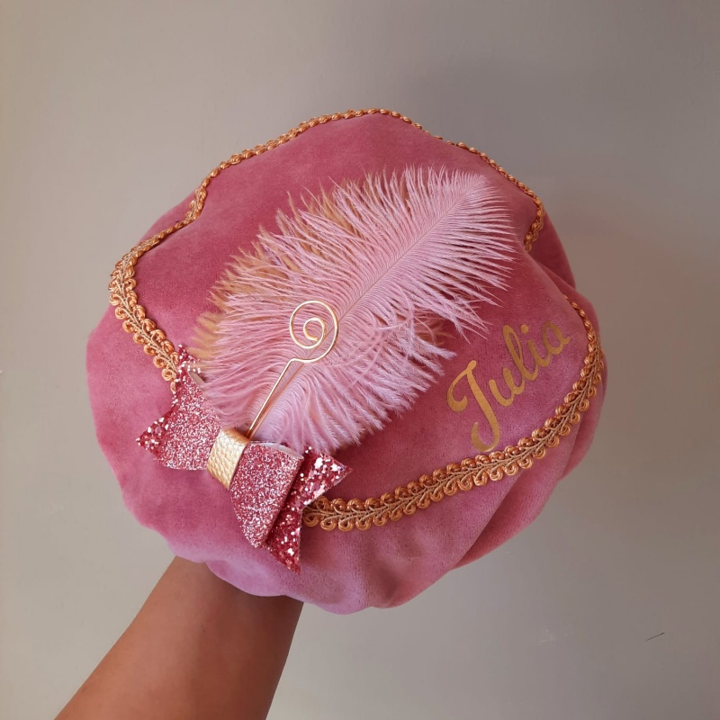 pietenmuts luxe roze met naam