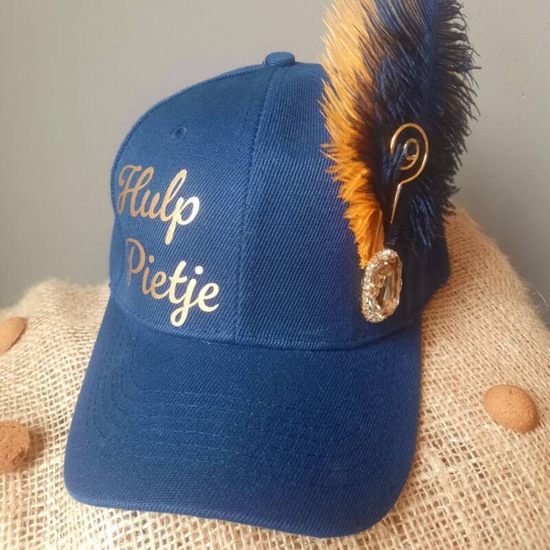 cap donkerblauw sinterklaas met naam