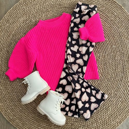 knit sweater fuchsia