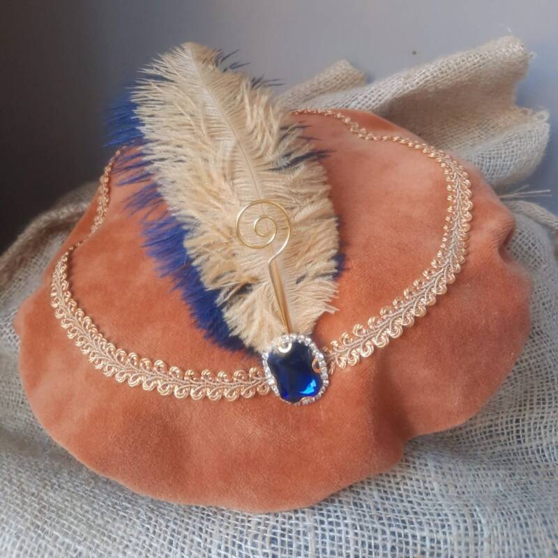 pieten muts camel blauw