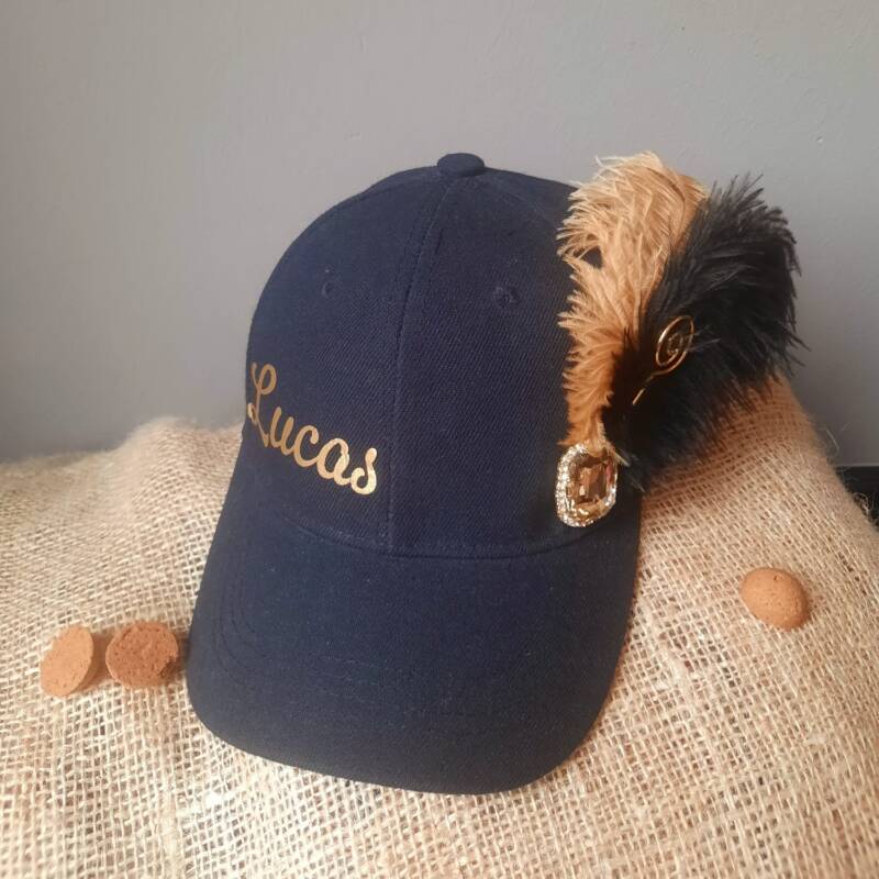 pietencap met naam zwart