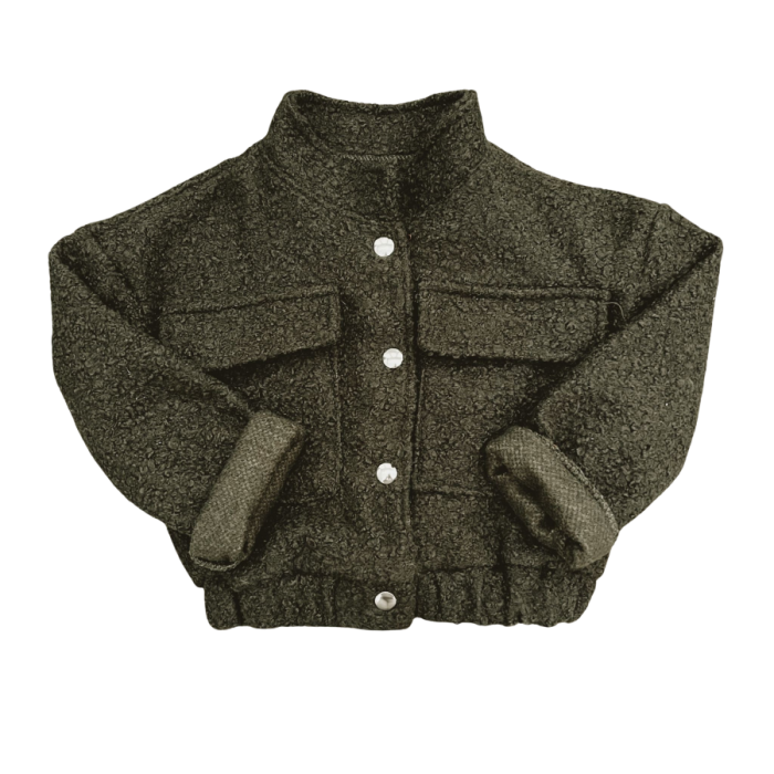 teddy jacket groen