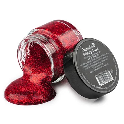 glittergel rood