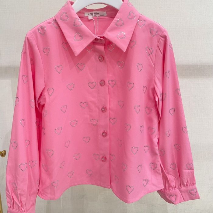 blouse hartjes roze meisjes