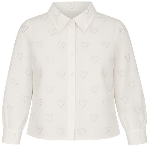 blouse wit hartjes