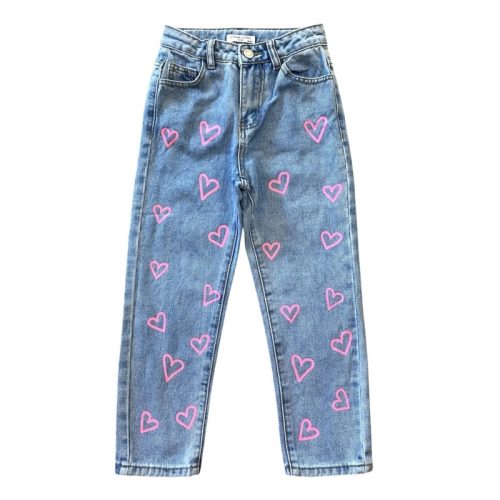 jeans roze hartjes