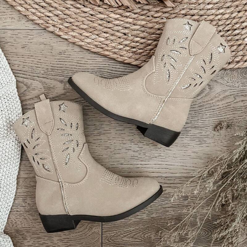 meisjes laarsjes cowboy beige