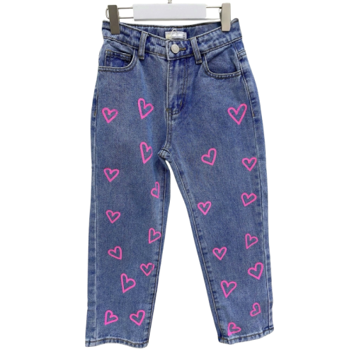 pink love jeans