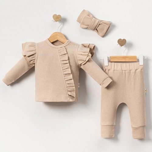 ruffle set beige meisjes