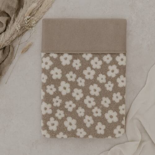 deken bloem taupe