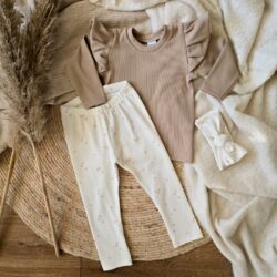legging beige rib