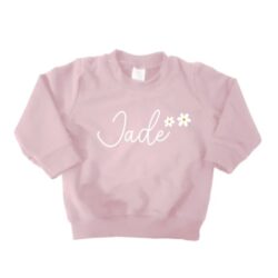 sweater naam madeliefjes roze sweater naam madeliefjes roze