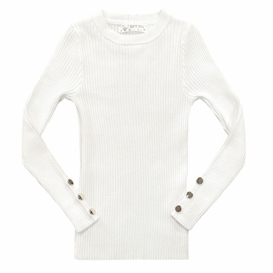 basic rib longsleeve wit