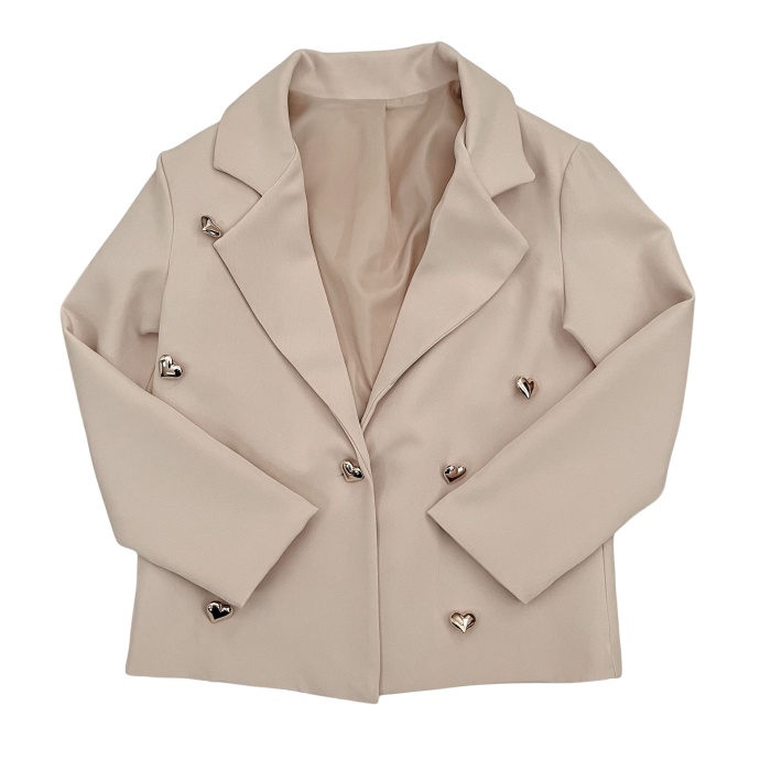 blazer beige hartjes