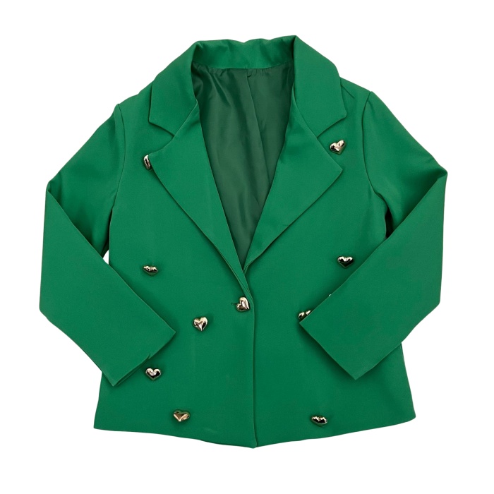 blazer groen hartjes