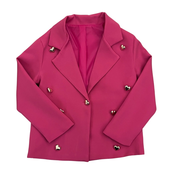 blazer hartjes fuchsia