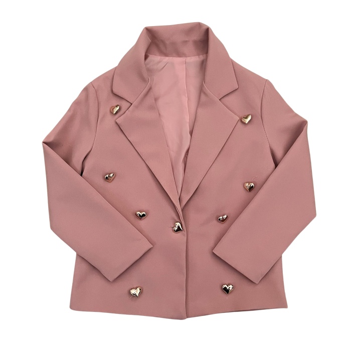 blazer roze hartjes