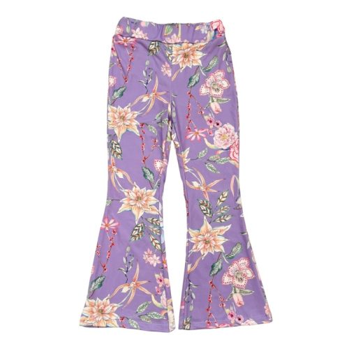 flared pants meisjes bloemen paars