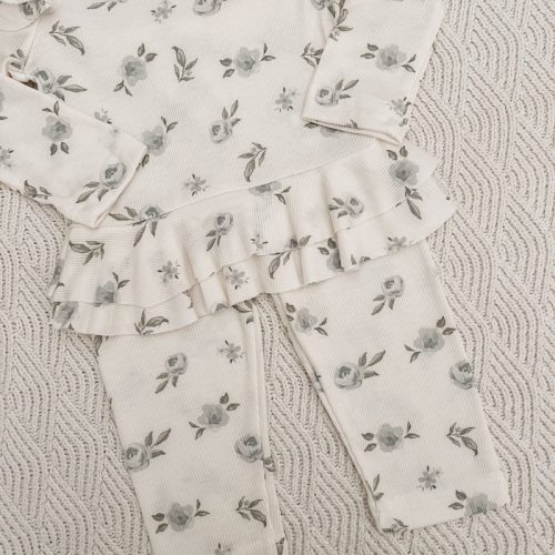 rib set bloemen sage