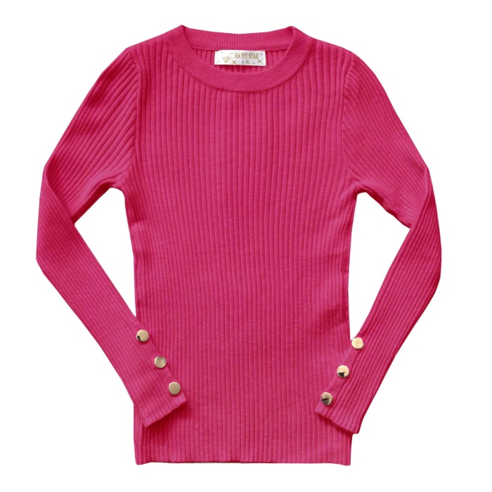 rib top longsleeve fuchsia