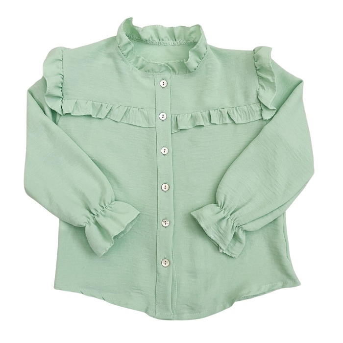 ruffle blouse mint meisjes