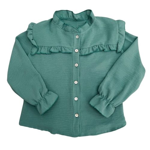 ruffle blouse oud groen