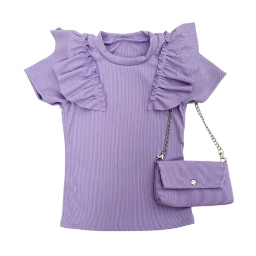 ruffle shirt lila