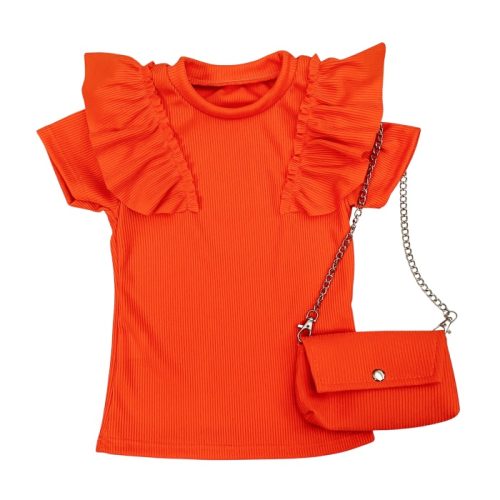 ruffle shirt tasje oranje