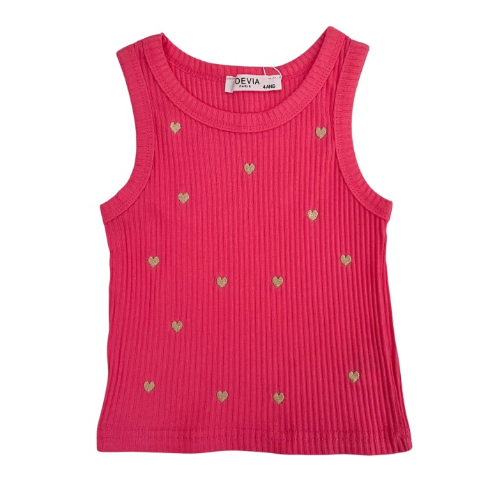 singlet hartjes rib roze