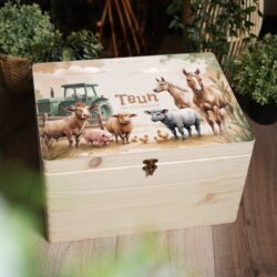Memorybox Aquarel Boerderij Dieren