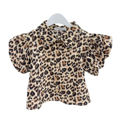 blouse leopard glitter