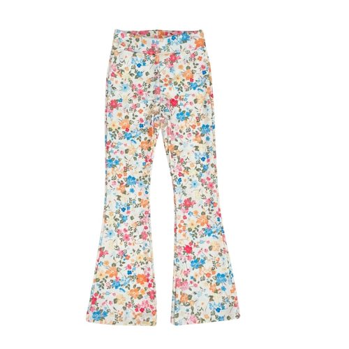 flared pants bloemen geel meisjes