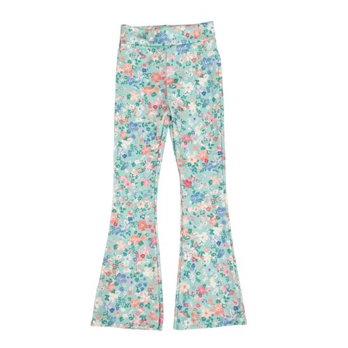 flared pants meisjes bloemen mint