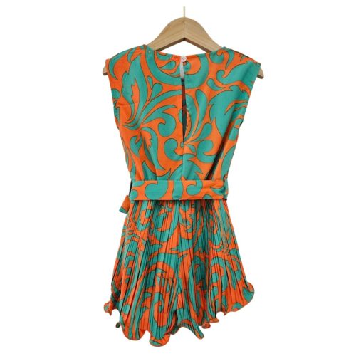 meisjes jumpsuit zomer tropical oranje