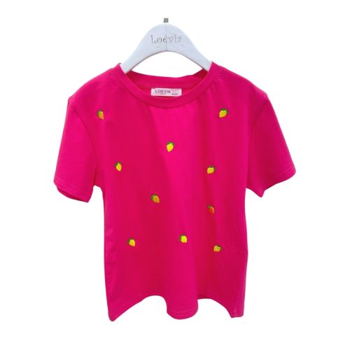 meisjes shirt roze lemons