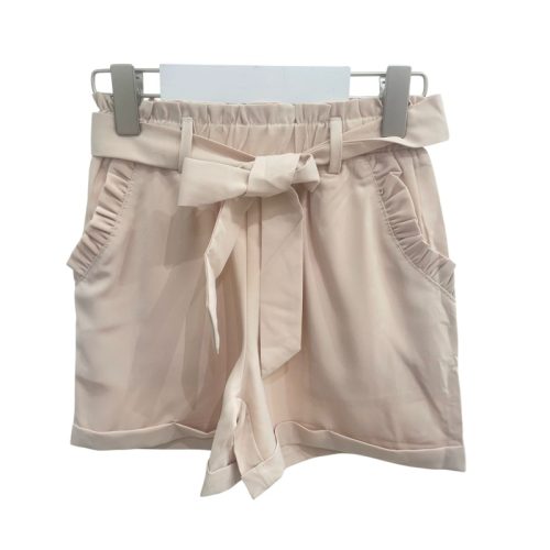 meisjes short ruffles beige