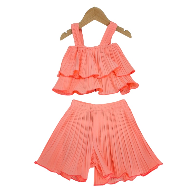 pleated zomerset oranje perzik meisjes