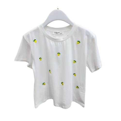 shirt wit meisjes citroen