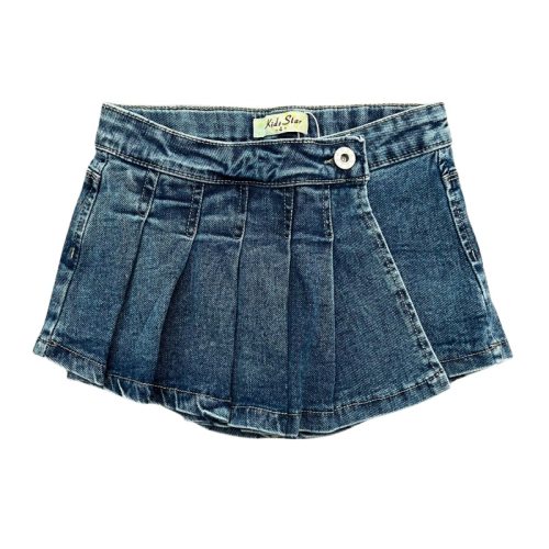 denim skort blauw