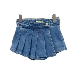 denim skort plisse meisjes