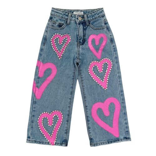 jeans meisjes hart roze