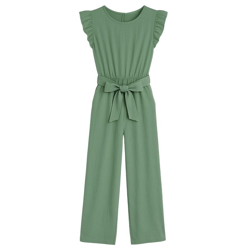 jumpsuit zomer meisje khaki