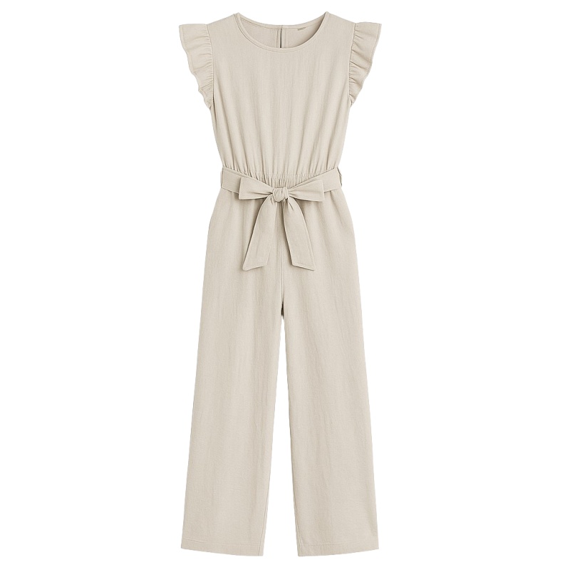 jumpsuit zomer meisje zand beige