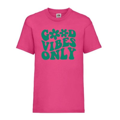shirt good vibes groen